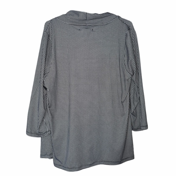 Emily Rose B&W Houndstooth Layered Tank & Cardigan Set w/ Necklace Size Large - Picture 2 of 8